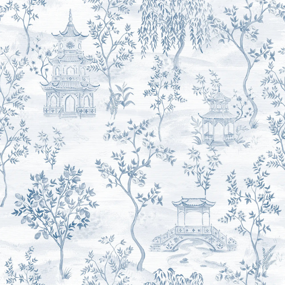 Feng Shui Wallpaper in Blues