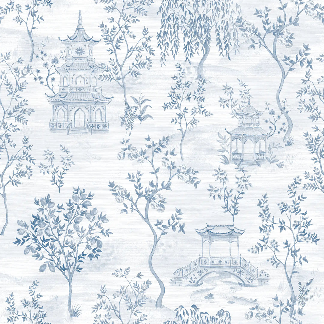 Feng Shui Wallpaper in Blues