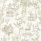 Feng Shui Wallpaper in Greens and Cream