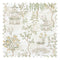 Feng Shui Fabric in Greens and Cream