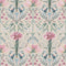 Frances Wallpaper in Spring Hues on Linen Cream