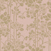 Garden Trellis Wallpaper in Dusty Pink and Gold