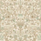 Garden Visitors Wallpaper in Toffee and Sage on Biscuit