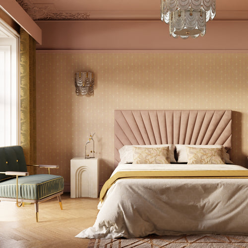 Gatsby Wallpaper in Blush and Vintage Gold