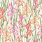 Gladioli Wallpaper in Summer Pinks and Oranges