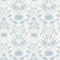 Grace Wallpaper in Cornflower Blue on Cream