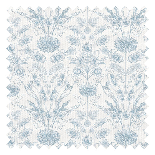 Grace Fabric in Cornflower Blue on Cream