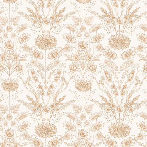 Grace Wallpaper in Light Terracotta on Windsor Cream
