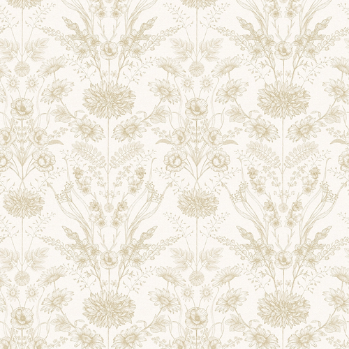 Grace Wallpaper in Sand on Windsor Cream