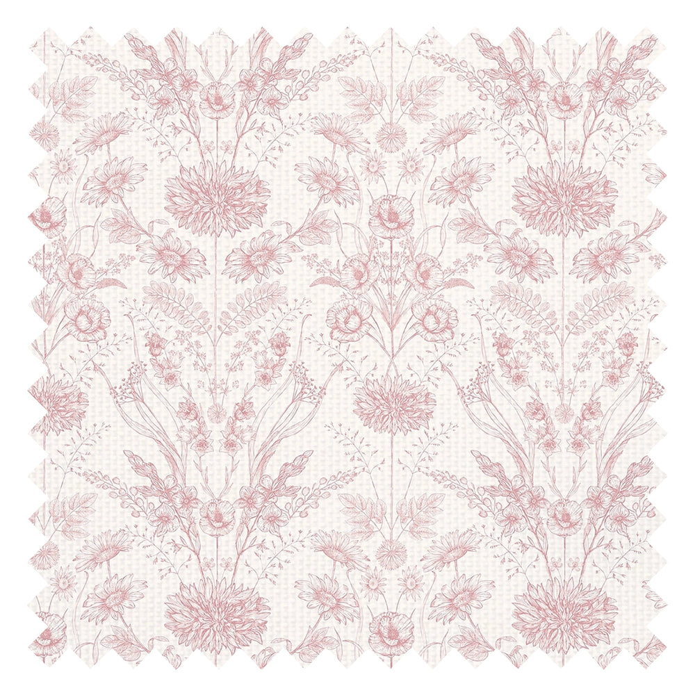 Grace Fabric in Dusky Pink on Cream