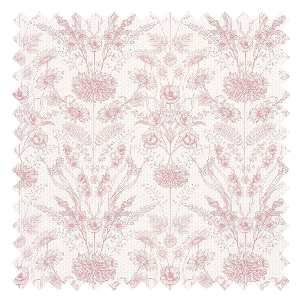 Grace Fabric in Dusky Pink on Cream