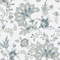 Grand Embroidery Wallpaper in Mint and Teal