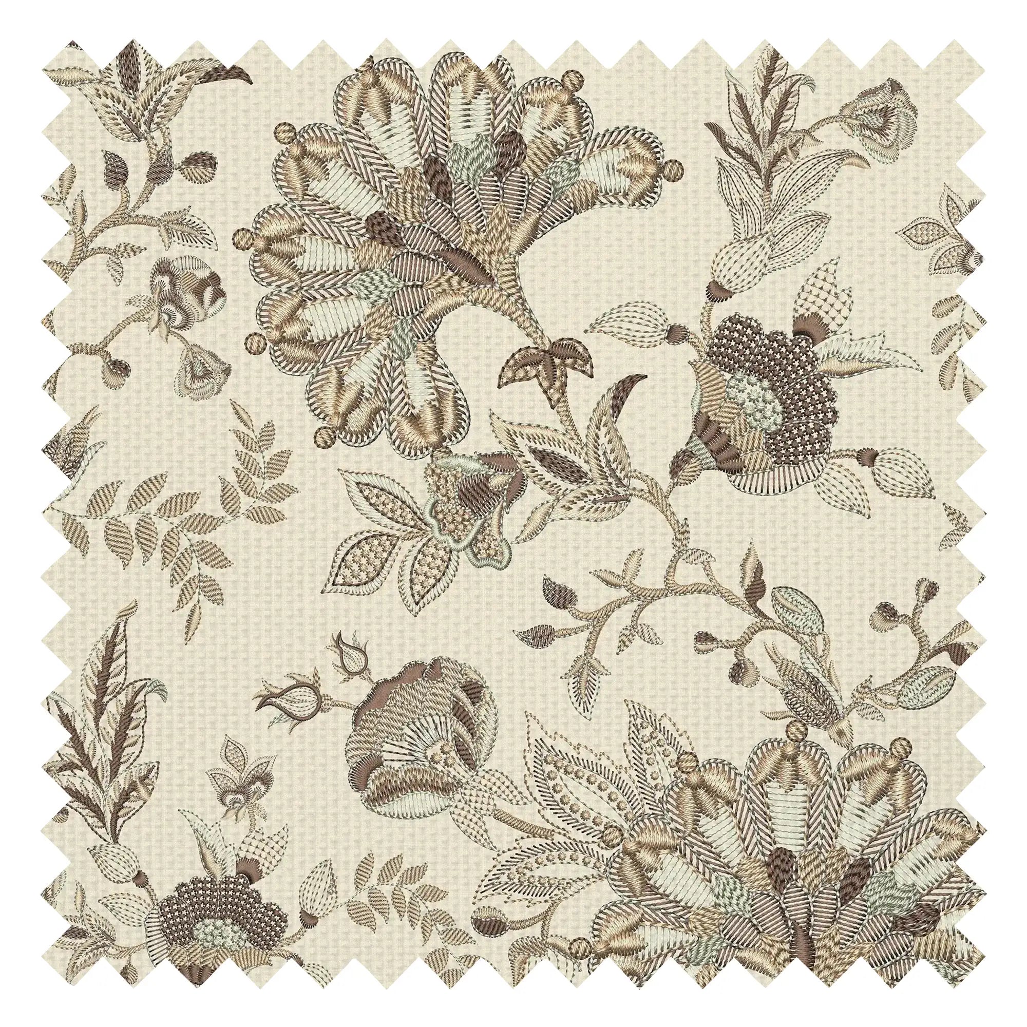 Grand Embroidery Fabric in Soft Neutrals