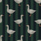 Guard Goose Wallpaper in Oxford Blue and Pine Green