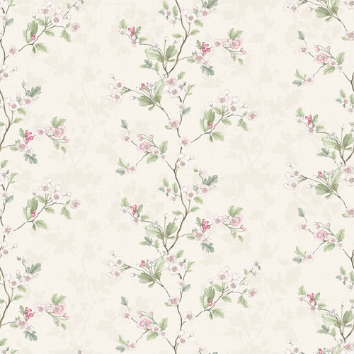 Hawthorn Stripe Wallpaper in Cream