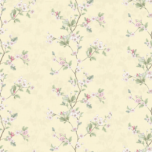 Sample of Hawthorn Stripe Wallpaper in Lemon