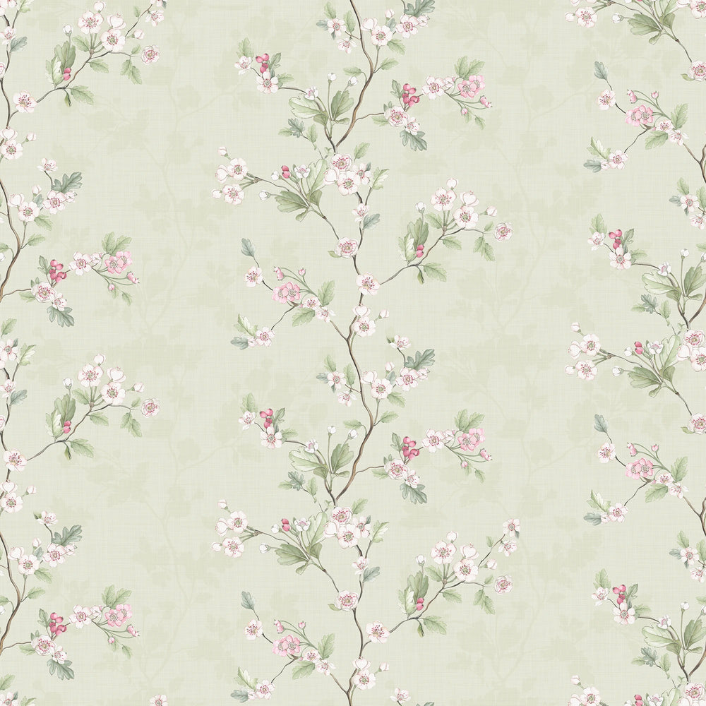 Hawthorn Stripe Wallpaper in Sage