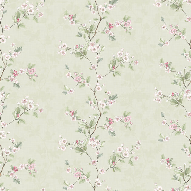 Hawthorn Stripe Wallpaper in Sage