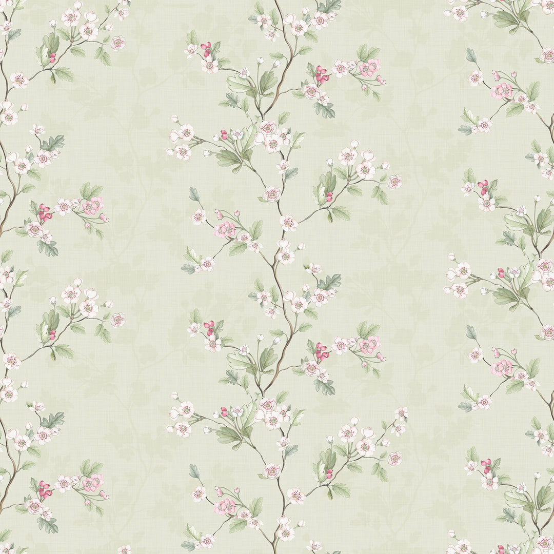 Sample of Hawthorn Stripe Wallpaper in Sage