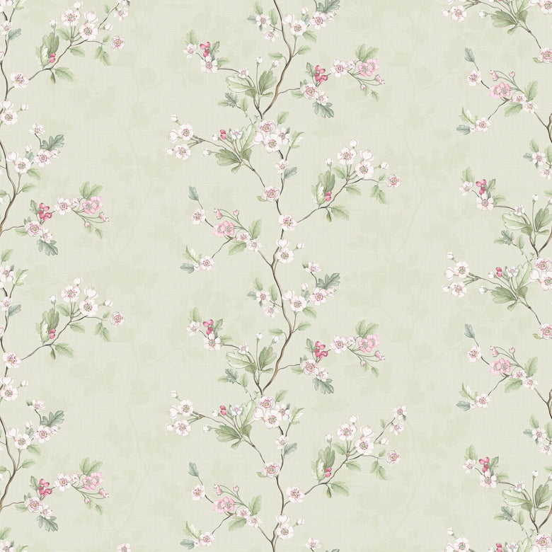 Sample of Hawthorn Stripe Wallpaper in Sage