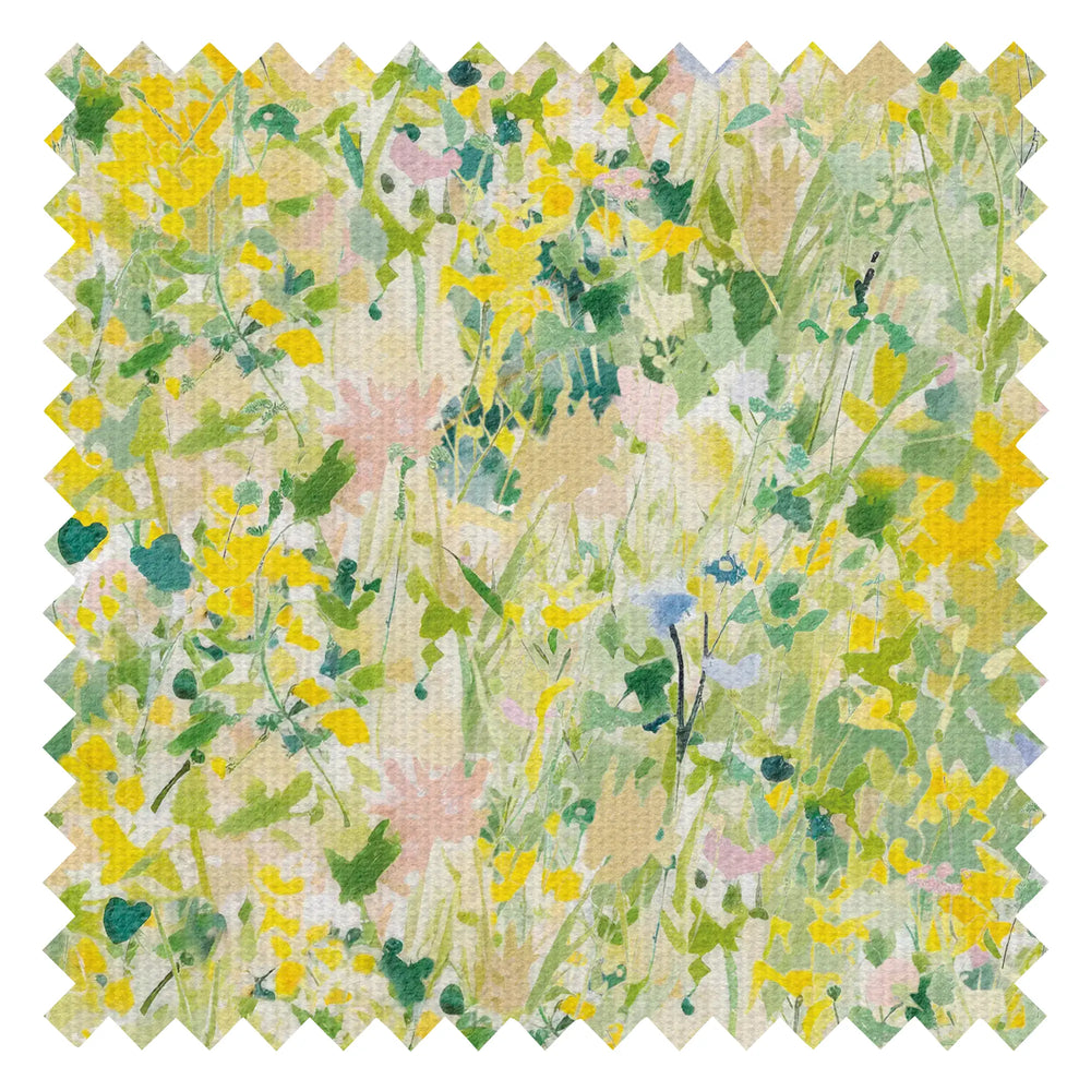 Hazy Meadow Fabric in Greens, Yellows and Pink