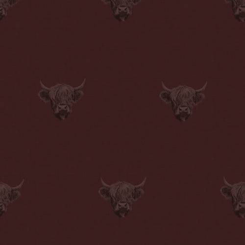 Sample of Heilan Coo Wallpaper in Garnet