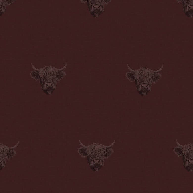Sample of Heilan Coo Wallpaper in Garnet