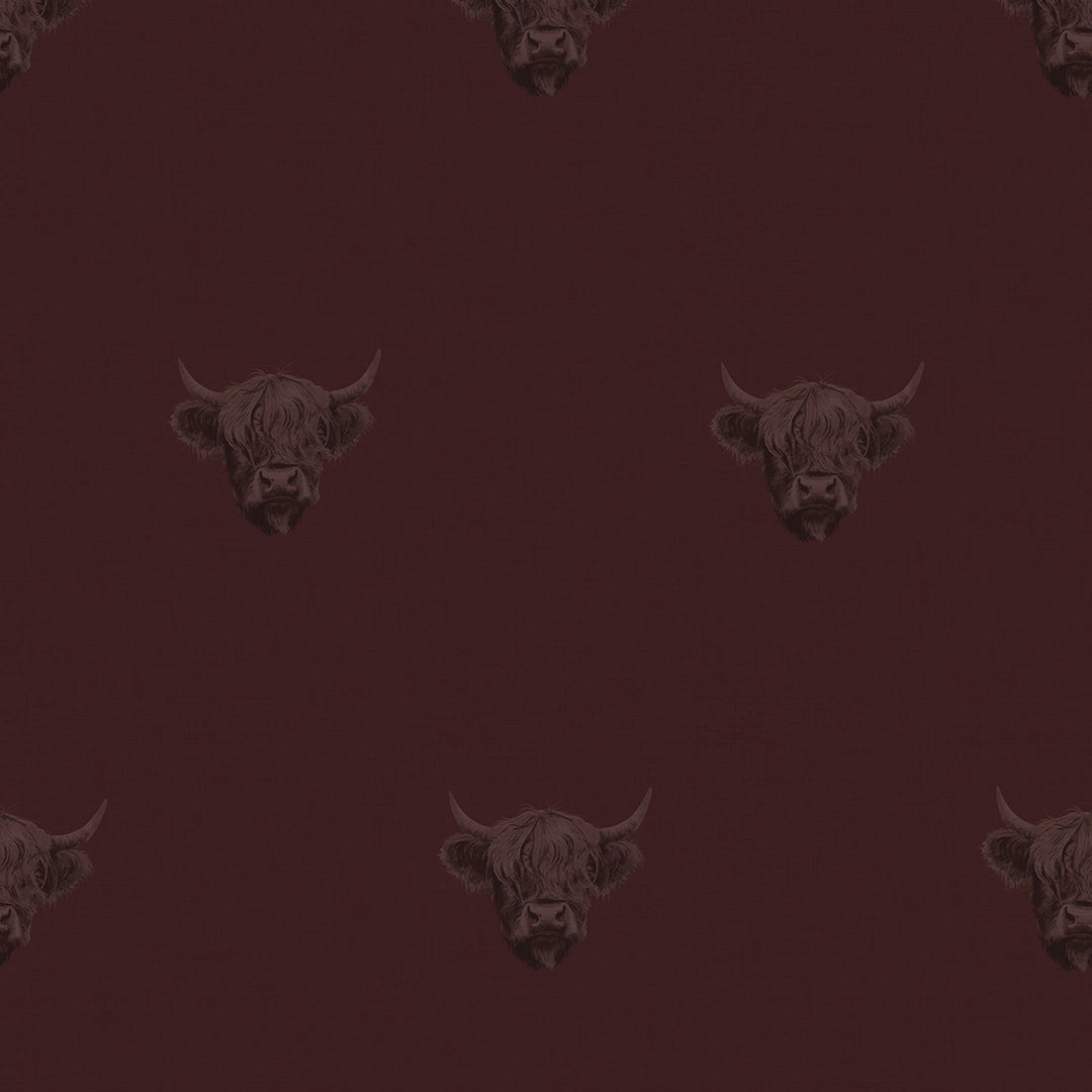 Heilan Coo Wallpaper in Garnet
