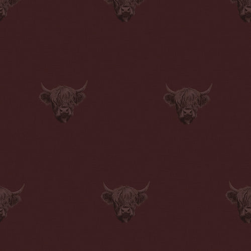 Heilan Coo Wallpaper in Garnet