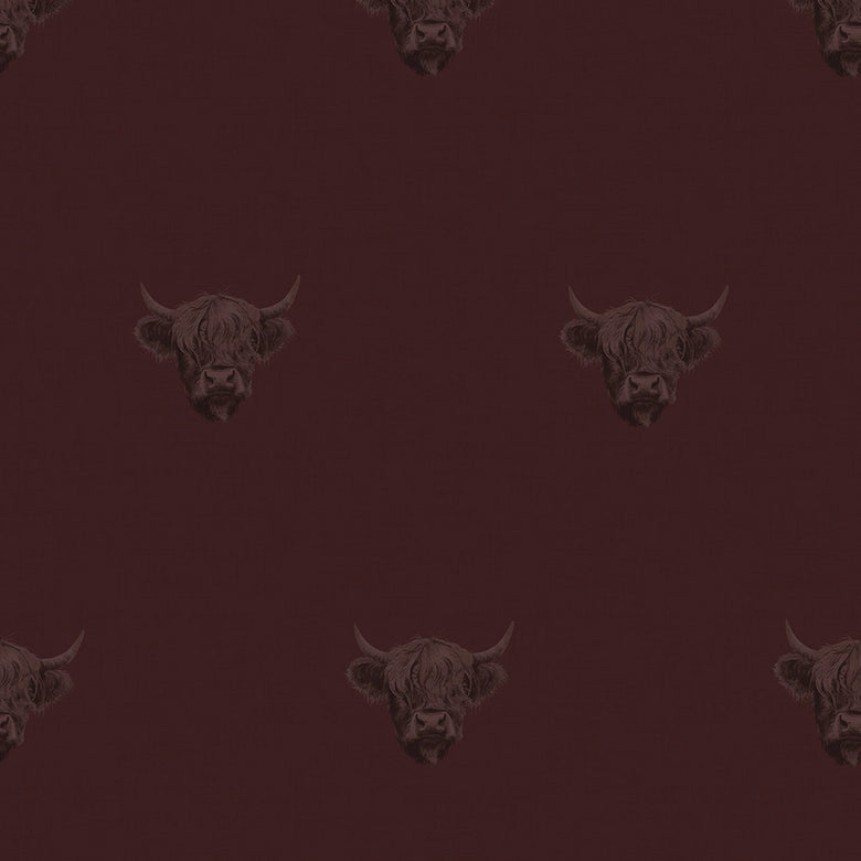 Heilan Coo Wallpaper in Garnet