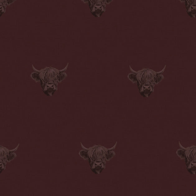 Heilan Coo Wallpaper in Garnet