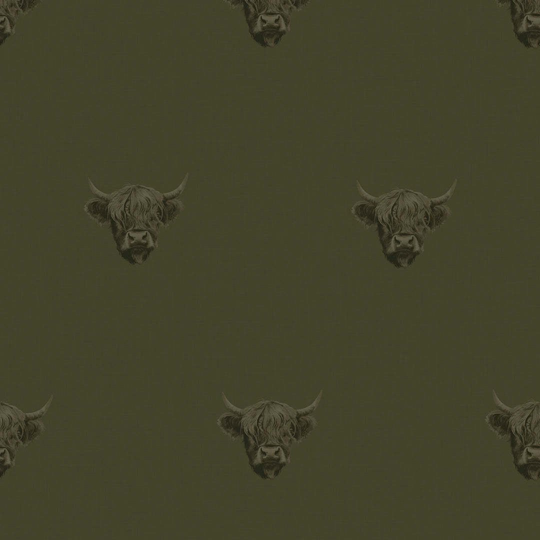 Sample of Heilan Coo Wallpaper in Gentleman Green