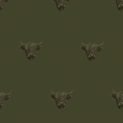 Sample of Heilan Coo Wallpaper in Gentleman Green