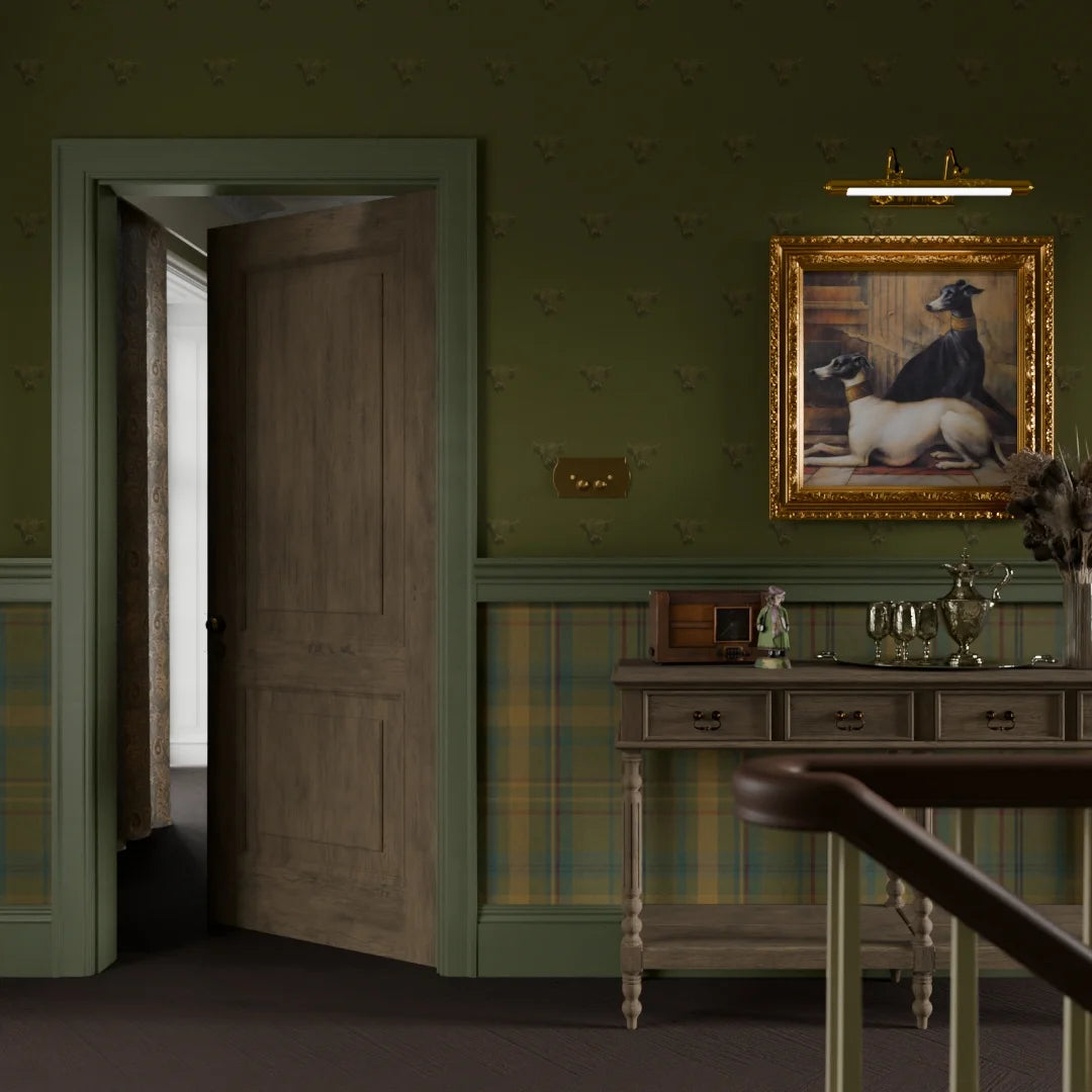 Heilan Coo Wallpaper in Gentleman Green