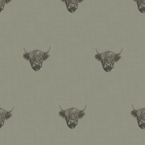 Heilan Coo Wallpaper in Warm Grey