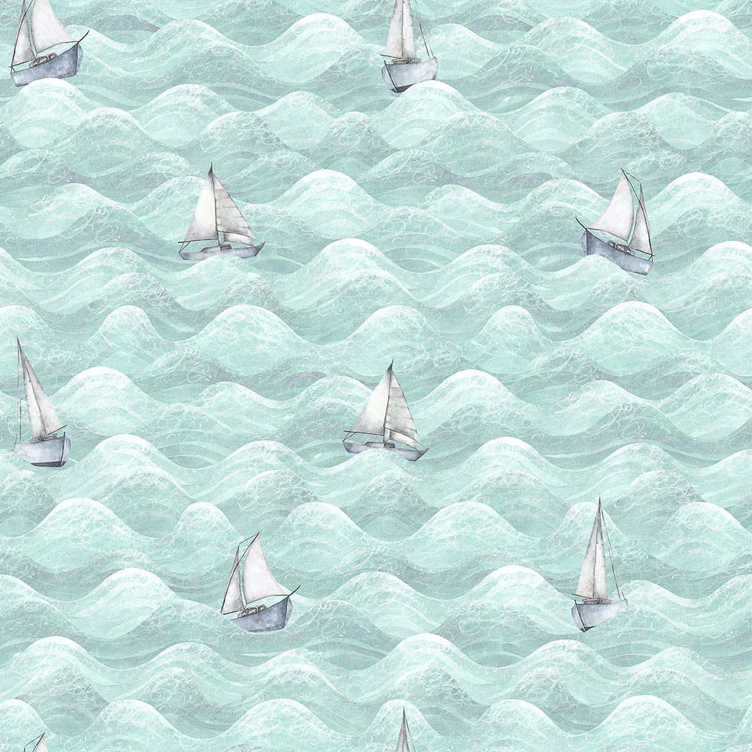 Sample of High Tide Wallpaper in Duck Egg
