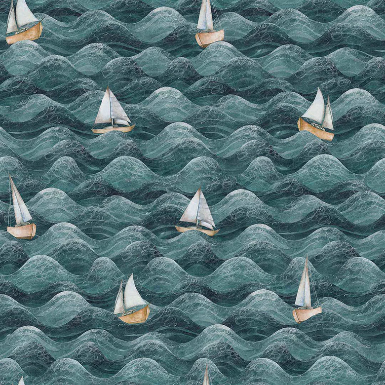High Tide Wallpaper in Teal