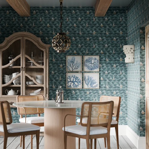 High Tide Wallpaper in Teal