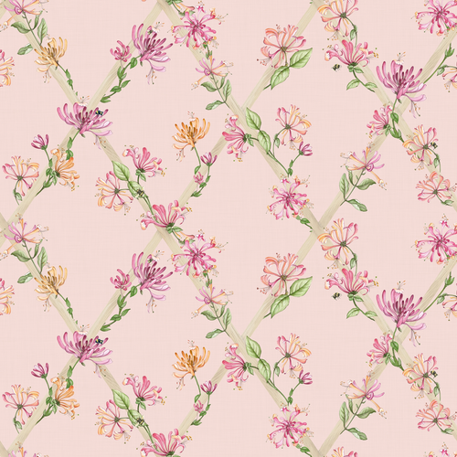 Honeysuckle Wallpaper in Pink