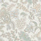 Jacobean Splendour Wallpaper in Clay Blue and Thunder on Soft Clay