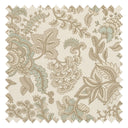 Jacobean Splendour Fabric in Toffee and Sage on Biscuit