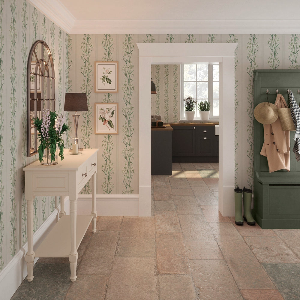 Snowdrop Wallpaper in Cream