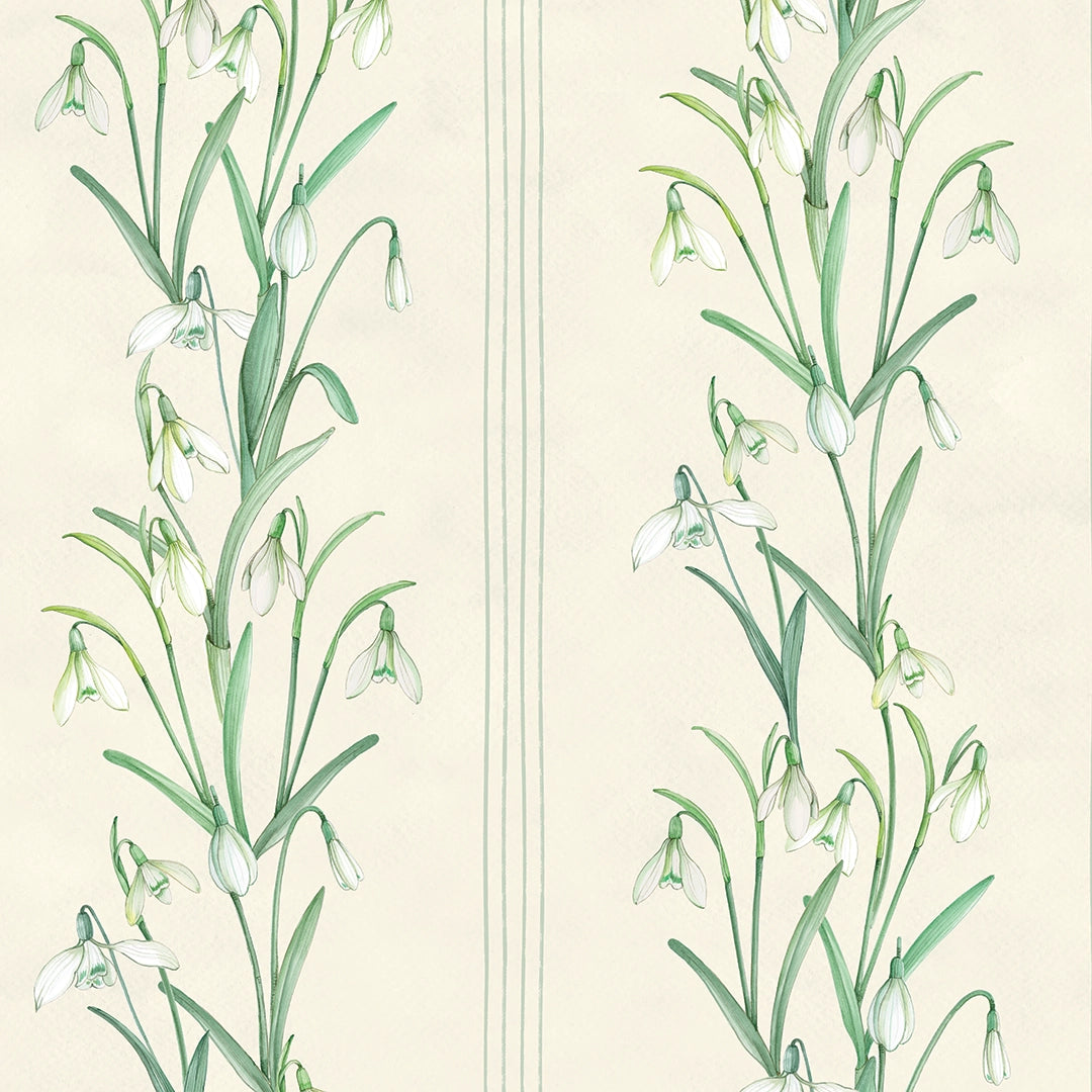 Snowdrop Wallpaper in Cream
