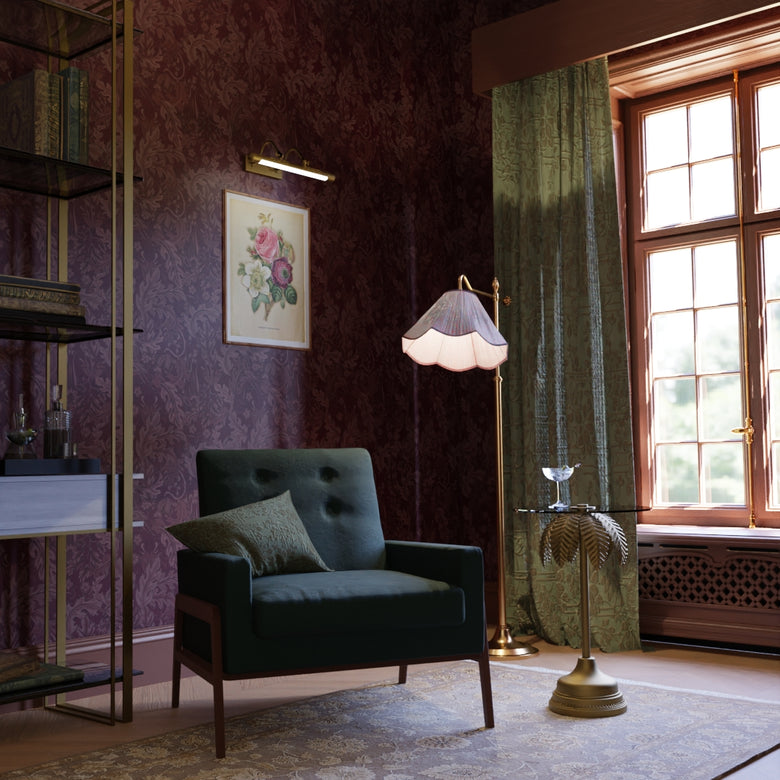 Jardin Wallpaper in Shades of Bordeaux