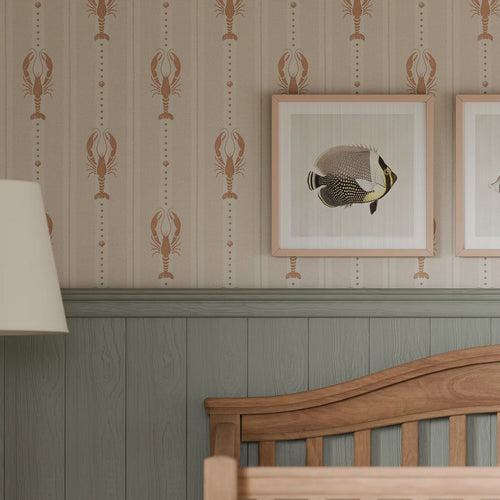 Jersey Lobster Wallpaper in Autumn Spice