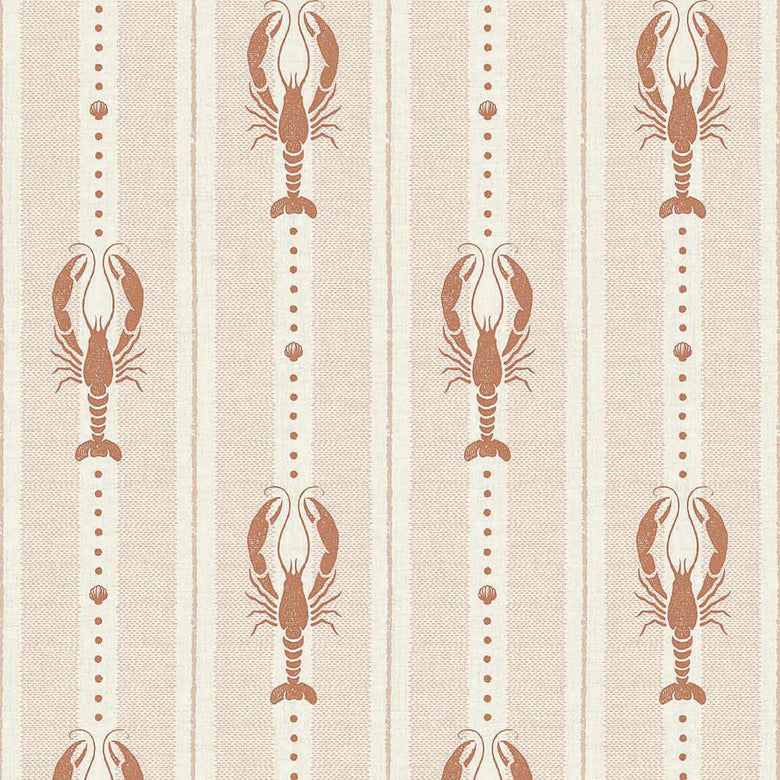 Jersey Lobster Wallpaper in Autumn Spice