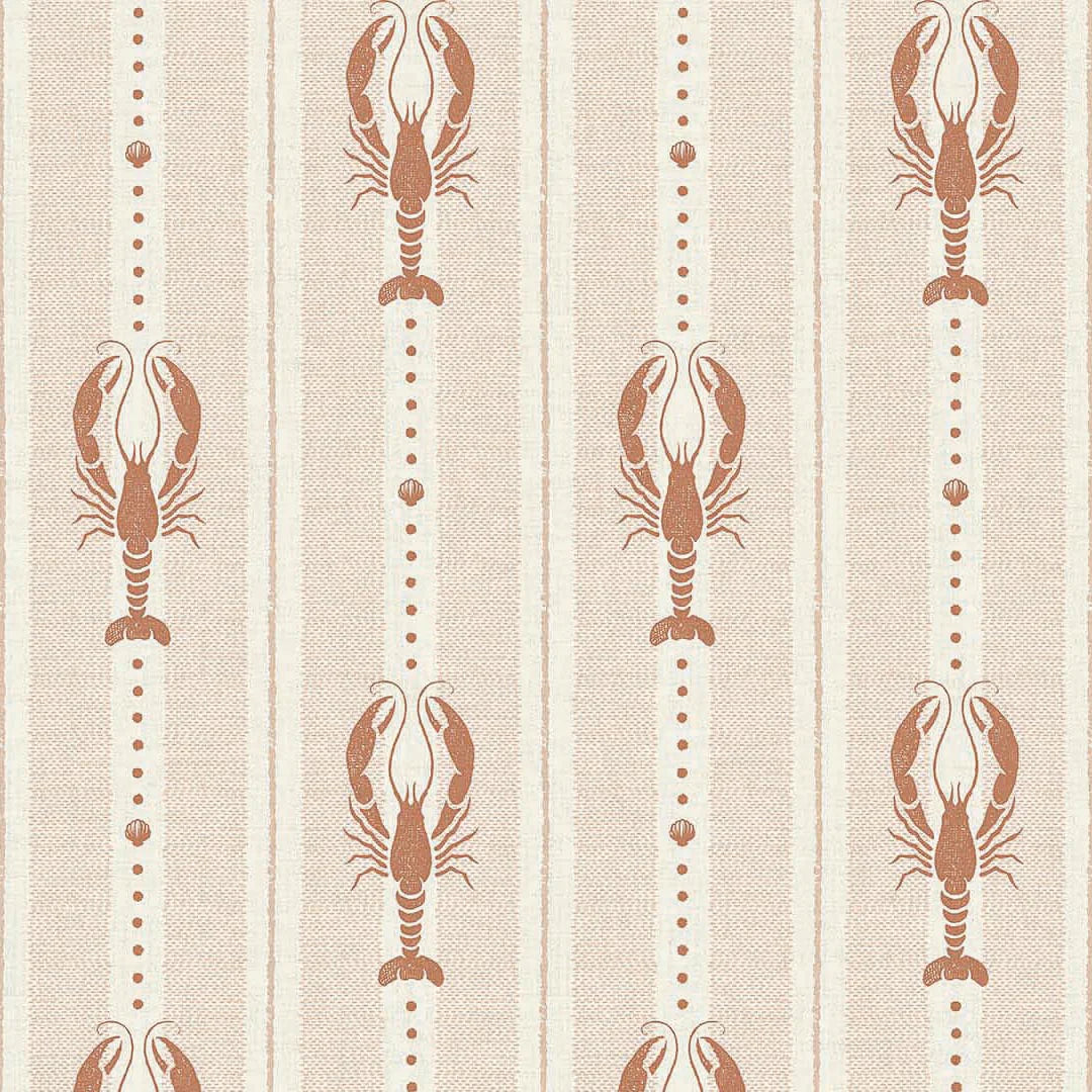 Sample of Jersey Lobster Wallpaper in Autumn Spice