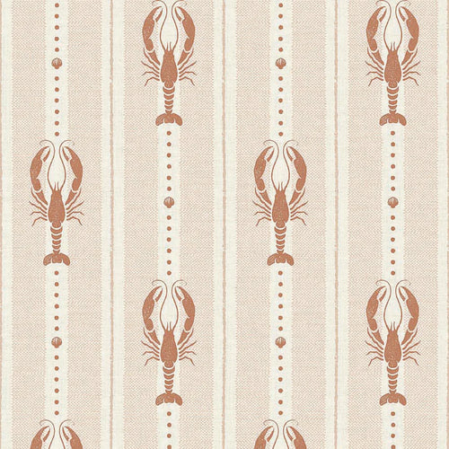Sample of Jersey Lobster Wallpaper in Autumn Spice