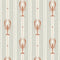 Jersey Lobster Wallpaper in Autumn Spice and Rustic Green