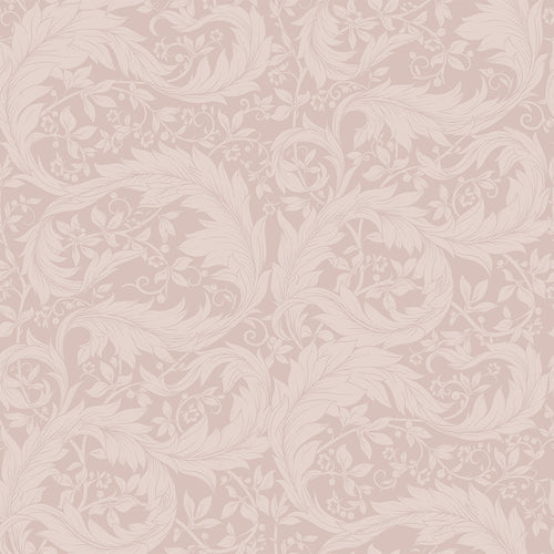 Sample of Enchanted Leaf Wallpaper in Vintage Rose